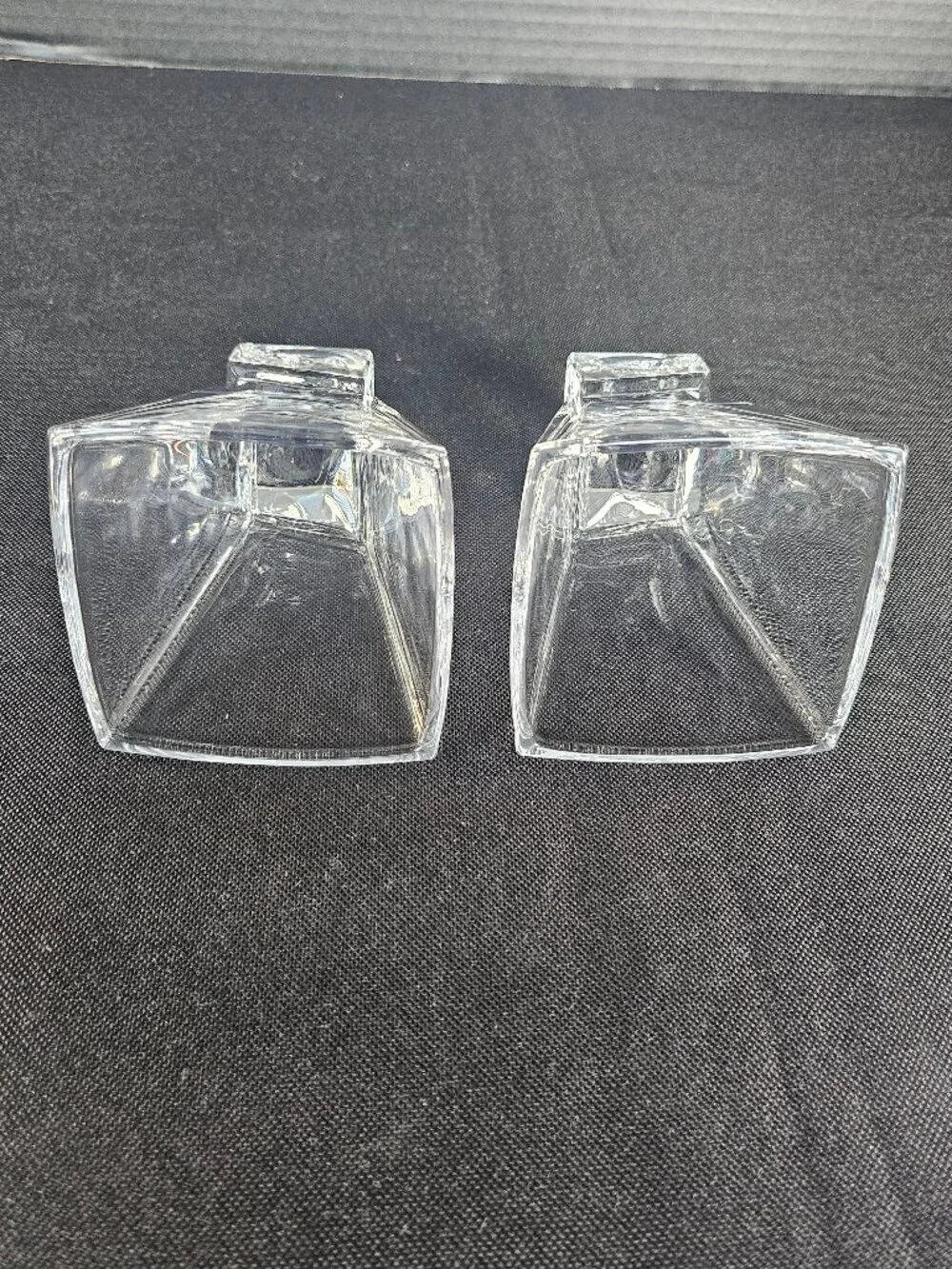 Joy Jolt Carre Modern Geometric Square Heavy Base Cocktail Glasses Set of Two